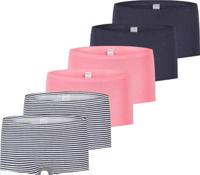 Produktbild von Schiesser 6er Pack Teens Girls 95/5 Baumwolle Short Slip Hochwertige Baumwolle für besten Tragekomfort, Elastischer Bund für angenehme Passform, Komfortabler Beinausschnitt für optimale Bewegungsfreiheit