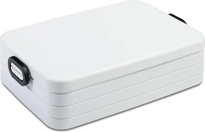 Produktbild von Mepal - Lunchbox Take a Break Large - Brotdose To Go - Für 4 Sandwiches oder 8 Brotscheiben - Meal Prep Box - Essensbox mit Unterteilung - Spülmaschinenfest - 1500 ml - White