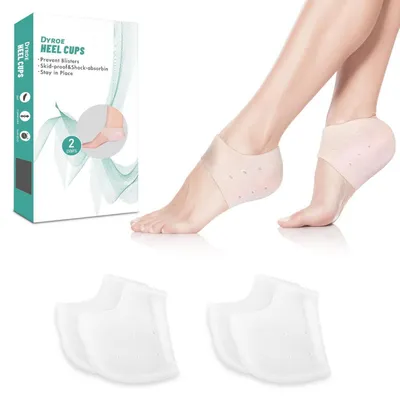 Obrázek produktu pro Silikonové vložky na patu, 2 kusy. Gelové chrániče paty pro zmírnění bolesti paty a plantární fascitidy