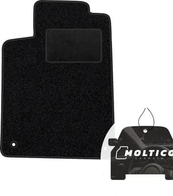 Produktbild von moto-MOLTICO Fahrer Fußmatte Auto Velours Fahrerseite Autoteppiche Schwarz Fahrermatte 1-teilig passend für Peugeot 607 2001-2011