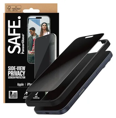 Produktbild von PanzerGlass SAFE. by ® 2-Way Privacy Displayschutz iPhone 17 Pro Max | Ultra-Wide Fit m. EasyAligner, Apple, Apple - iPhone 17 Pro Max, Trockene Anwendung, Kratzresistent, Schockresistent, Transparent, 1 Stück(e)