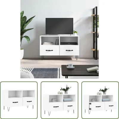 Produktbild von The Living Store TV-Schrank Weiß 80x36x50 cm Holzwerkstoff