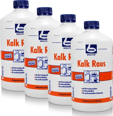 Produktbild von Dr. Becher Kalk Raus 1L entkalkt Kaffeemaschinen, Wasserkocher uvm. (4er Pack)