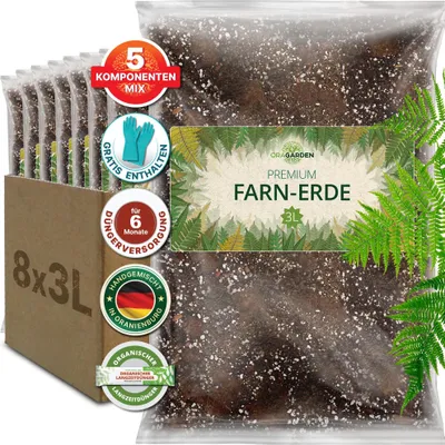 Produktbild von Pflanzenerde für Farne 24 Liter – mit Kokoserde für optimale Belüftung und Feuchtigkeit