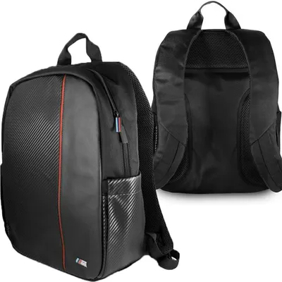 Zdjęcie produktu dla Plecak Bmw Bmbpco15Caprbk 16" Czarny/Black Carbon Red Stripe