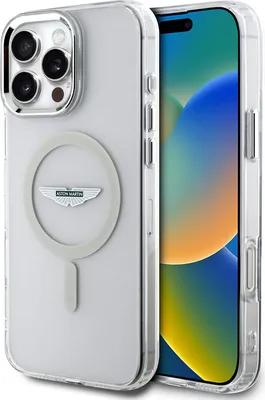Immagine prodotto di Aston Martin iPhone 16 Pro Max Custodia posteriore - Magsafe - IML effetto smerigliato - trasparente
