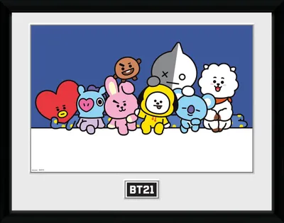 Produktbild von BT21 - Framed print Groupe