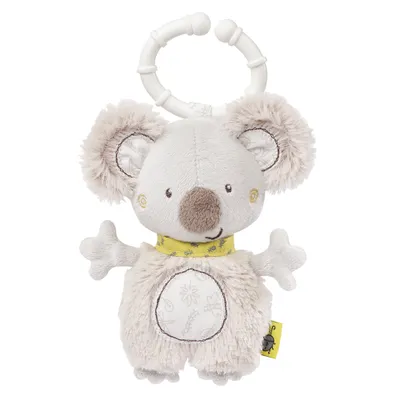 Produktbild von Fehn 064315 Ring-Greifling Mini-Koala – Greifling mit Rassel und Befestigung für Babys und Kleinkinder ab 0+ Monaten – Größe: 14 cm