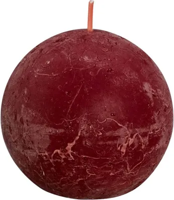Produktbild von Bolsius Rustikale Kugelkerzen Shine 6 Stk. 76x71 mm Samtrot