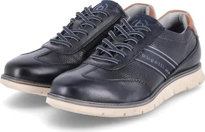 Zdjęcie produktu dla Niskie buty męskie Bugatti ciemnoniebieska gładka skóra rozmiar: 43