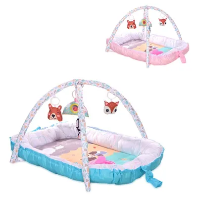 Obrázok produktu pre Hracia deka s hrazdikou Lorelli BABY NEST BLUE