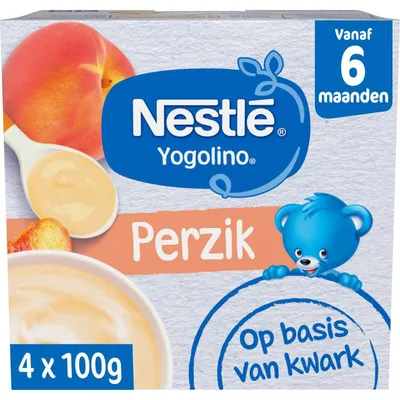 Zdjęcie produktu dla Nestlé Yogolino Perzik 400g – kremowy jogurt brzoskwiniowy, idealny dla dzieci