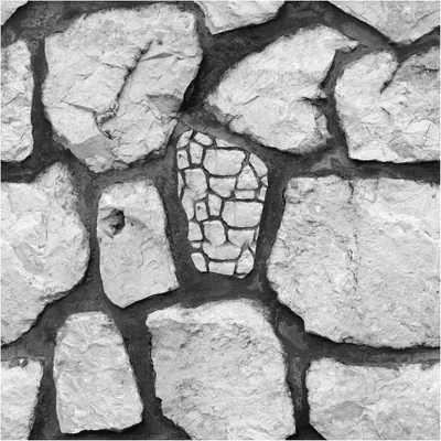 Produktbild von Tapeteneffekt-Aufkleber – Aquitanische Steine – 50 x 50 cm