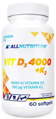 Produktbild von ALLNUTRITION VIT D3 4000 + K2, 60 Softgels