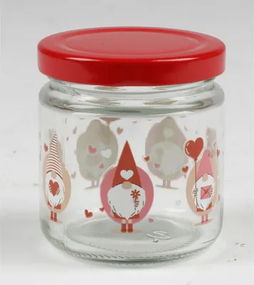 Produktbild von 12x Einmachglas 210ml mit Motiven passend zu Weihnachten, zum Einwecken für Marmelade, als Vorratsgefäß , zum Frischhalten und Kochen, Hitzebeständig, Transparent