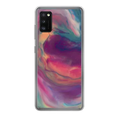 Produktbild von MuchoWow® Handyhülle Schutzhülle Hülle für Samsung Galaxy A41 Flüssig - Rosa - Türkis - Abstrakt Silikon Softcase Handy Hülle - Mobiltelefon