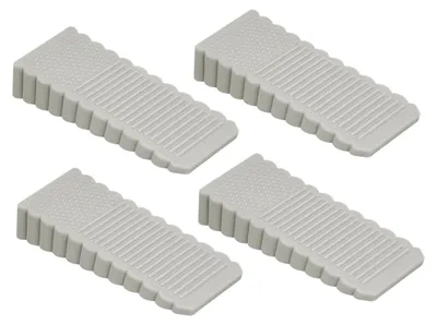 Produktbild von Türstopperkeil, 4 Stück, rutschfester Türstopper für Holzböden, Fliesen und Marmor, robuster Türstopperhalter, witterungsbeständig, kratzfest, ideal für Zuhause und Büro (grau)