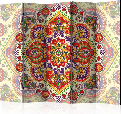 Produktbild von 5-teiliger Doppelseitiger Vlies Paravent - Unusual Exoticism II 225x172 cm Orient f-A-0607-z-c