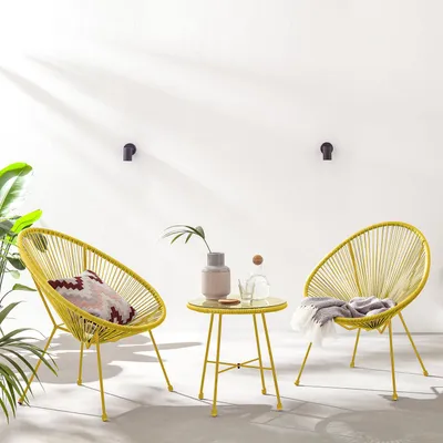 Produktbild von home24 Sitzgruppe - 3-teilig - Stahl / Polyrattan