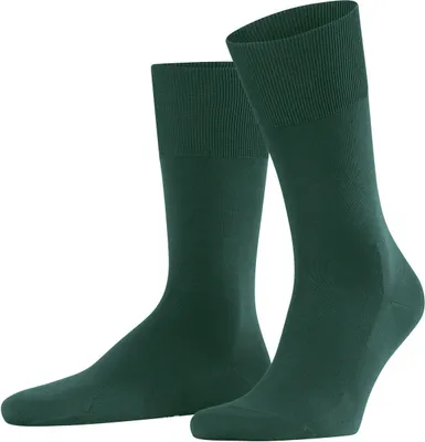 Image de Chaussettes FALKE ClimaWool pour hommes, couleur vert chasse, taille 39-40