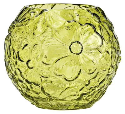 Image de Vase rond en verre transparent Fleurs