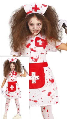 Immagine prodotto di Guirca Costume da infermiera insanguinata 3-4 anni 3-4 anni