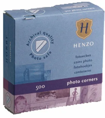 Zdjęcie produktu dla Henzo rożki do zdjęć, 500 sztuk, przezroczyste, w kartonowym dozowniku