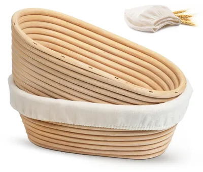 Immagine prodotto di Set di 2 cesti in rattan per la lievitazione perfetta del pane