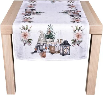 Produktbild von Weihnachtstischdecke Elf mit Laterne CYH6060C 40x140 cm