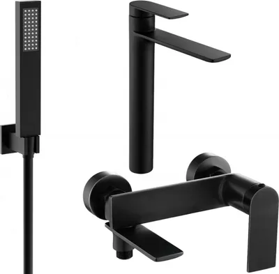 Produktbild von Mexen Zero R02 Badewannenset, Schwarz - 71113R02-70