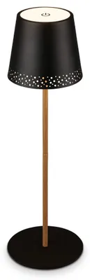 Immagine prodotto di Lampada da tavolo a LED con batteria ricaricabile Lampada da tavolo regolabile IP44 nero-legno RGB per interni ed esterni