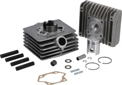 Obrázek produktu pro Sada: Tuningový válec, kulickový leštený - Kompletní s pístem Ø41mm a hlavou válcu - S61 - 60 ccm