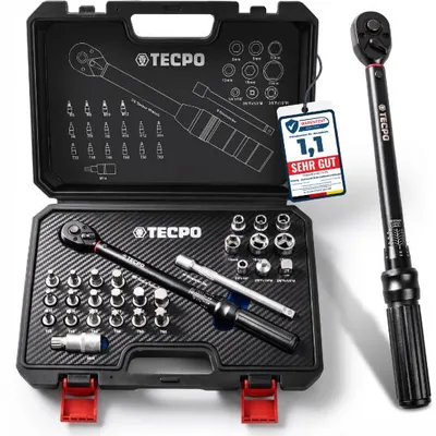 Produktbild von TECPO Motorrad Drehmomentschlüssel Set 3/8" 5-60Nm Schlüssel feine Abstufung