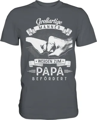Produktbild von Großartige Männer werden zum Papa befördert T-Shirt – Dark Grey / M