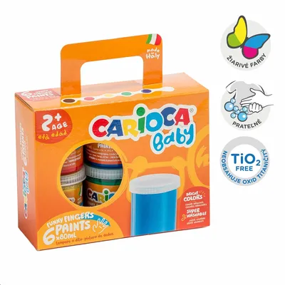 Obrázek produktu pro Carioca Finger paint, Více, Omyvatelný, 80 ml