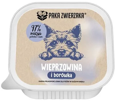 Zdjęcie produktu dla Karma dla psa Paka Zwierzaka wieprzowina borówka 150 g