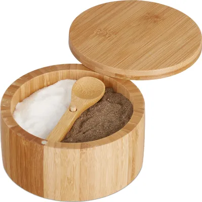 Image de Salière en bambou avec couvercle, RD45700