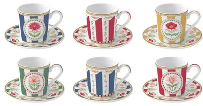 Produktbild von Easy Life Flowery Espressotassen-Set 100 ml 6 Designs