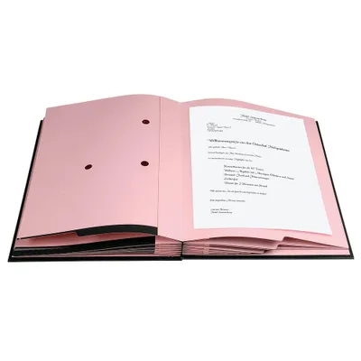 Produktbild von Exacompta Unterschrifftmappe 20 Fächer schwarz rosa Karton