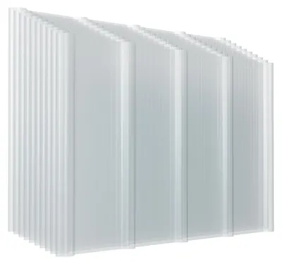 Obrázok produktu pre Sada 10 kusov FRP svetlých panelov Peviasot, rozmer 90x60 cm, hrúbka 1 mm, priehľadné, s UV ochranou, odolné voči krupobici a poveternostným vplyvom, vrátane skrutiek pre terasové kryté priestory (carport)