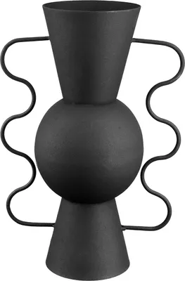 Zdjęcie produktu dla Gilde Vase, "Brocca", Metall, schwarz, VE 2, L. 11 cm, B. 20 cm, H. 28 cm 56161 4063387561614