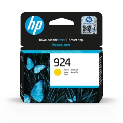 Zdjęcie produktu dla HP Oryginalny wkład z żółtym atramentem 924, Standardowa wydajność, Żółty, 1 szt., 400 stron(y), Jednopak