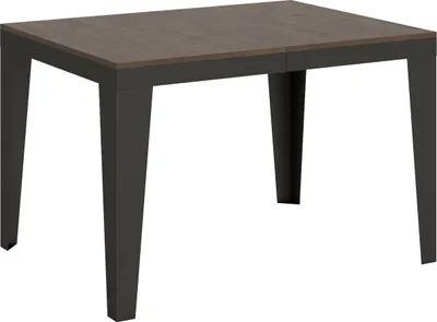 Produktbild von Ausziehbarer Tisch 90x120/224 cm Flame Evolution Gestell Walnuss Anthrazit