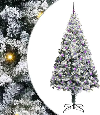 Immagine prodotto di vidaXL Albero di Natale artificiale con 300 LED con supporto bianco 240 cm