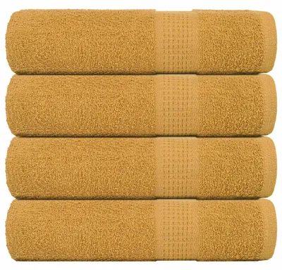 Zdjęcie produktu dla Ręczniki kąpielowe vidaXL FROGN, 4 szt., złote, 70 x 140 cm, 360 g/m²