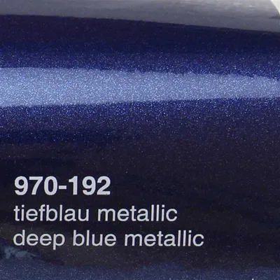 Produktbild von (25€/m²) Oracal 970RA Autofolie 192 Tiefblau Metallic Glanz Folie 152 cm Breite Laufmeterware gegossene Auto Folie selbstklebend