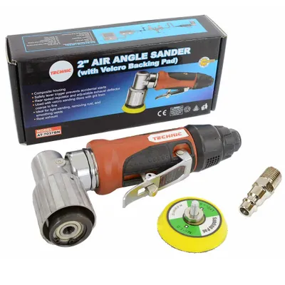Image de Petite meuleuse d'angle pneumatique avec variateur de vitesse (excentrique) pour disques de 50 mm Technic AT-7037bn