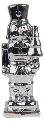 Produktbild von Clayre & Eef Figur Nussknacker 19 cm Silberfarbig Porzellan