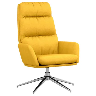 Immagine prodotto di vidaXL Poltrona relax in tessuto giallo senape