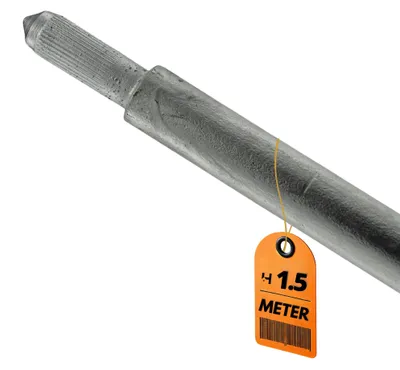 Produktbild von Haus-Held Tiefenerder verzinkt 1.5 m 16 mm Erdungsspieß Staberder Blitzschutz PV